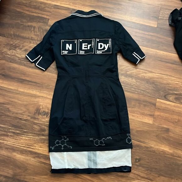 Y2K goth punk nerd utility dress size 6 - Picture 2 of 8
